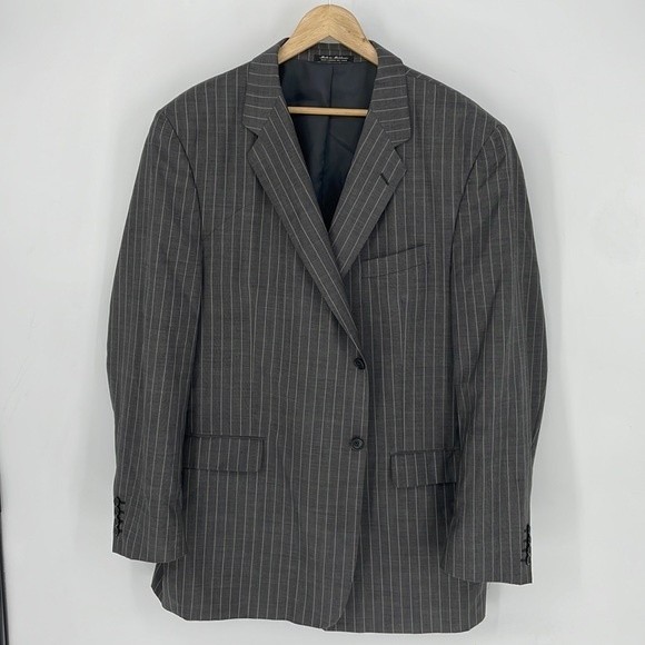 Adolfo Other - ADOLFO 36L men's gray wool mohair pinstripe blazer suit jacket sport coat